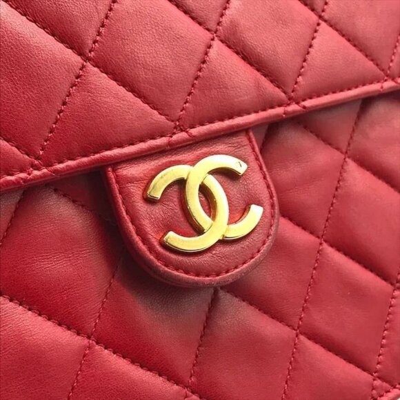 Authentic CHANEL 24K Vintage Classic Single Flap Bag Quilted Lambskin Chain Tote - Picture 4 of 8